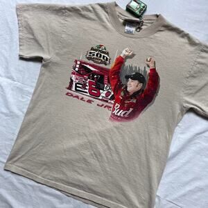 Vintage Y2K Dale Earnhardt Jr T-Shirt - Tan - M